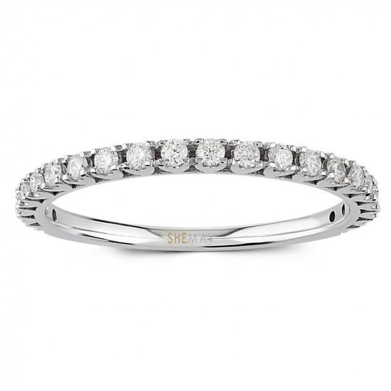 Диамантена халка бяло злато 0.30 карата